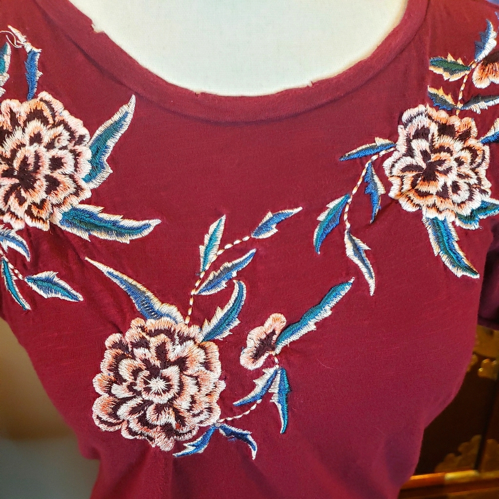 Lucky Brand Embroidered Tee